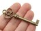 4 61mm Antique Bronze Heart and Loop Metal Skeleton Key Charms